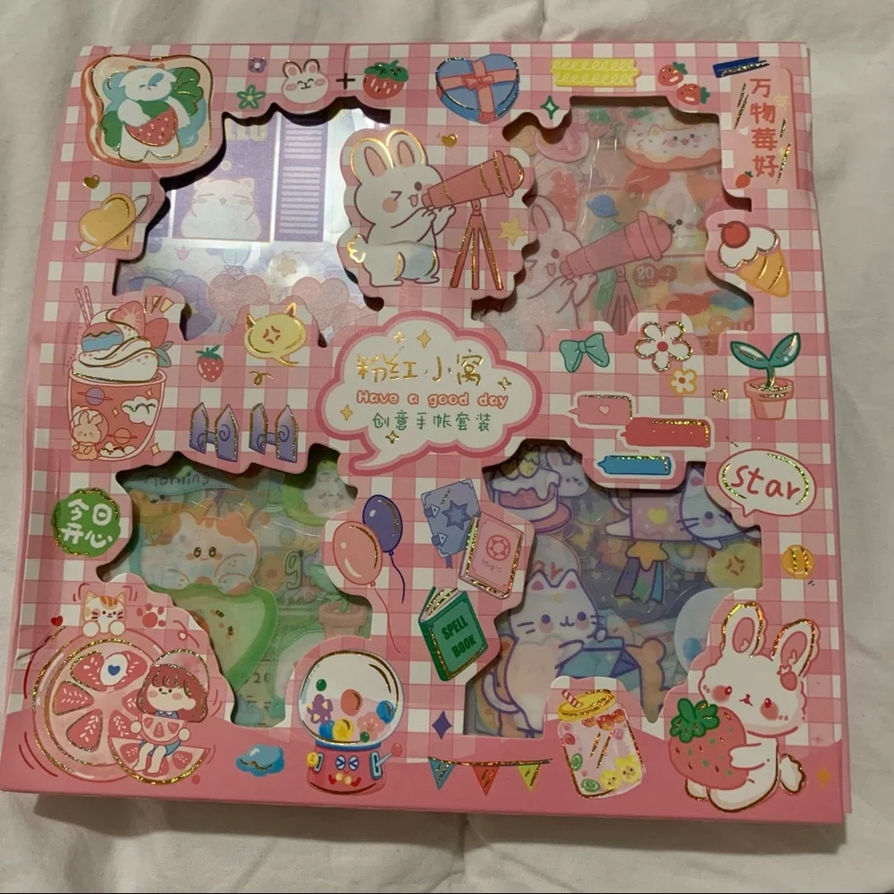 Box of 32 Small Sticker Sheets with a Clear Background
